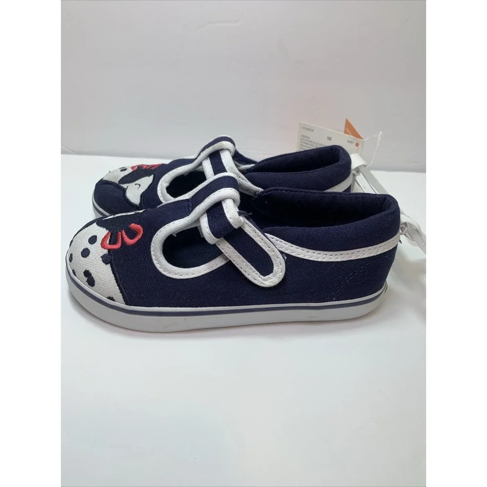 Gymboree Best in Show Navy‎ Blue Canvas Puppy Dog Shoes Size 10 Toddler